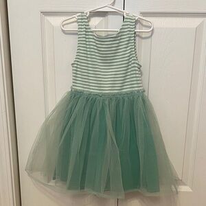 Mini boden Green Striped Tulle Dress